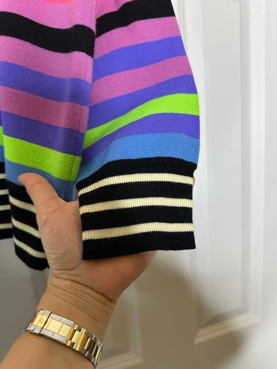 CHRISTOPHER JOHN ROGERS
Oversized Striped Turtleneck Sweater In Rainbow Multi - Picture 8 of 11